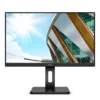Монитор, AOC Q24P2Q, 23.8" IPS WLED, 2560x1440@75Hz, 4ms GtG, 250cd m/2, 1000:1, DCR 50M:1, FlickerFree, Low Blue Light, 2Wx2, Tilt, Height Adjust, Pivot, Swivel, D-SUB, HDMI, DP, USB hub