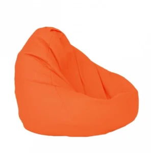 Пуф круша, 320л., Nirvana Grande - Orange, Еко кожа, Пълнеж от полистиролни перли
