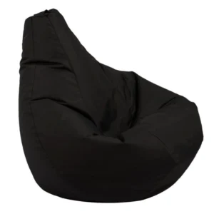 Пуф круша за деца 4-14 г., 160л., Nirvana Light - Panama Black, Водоустойчив, Перящ се калъф, Пълнеж от полистиролни перли