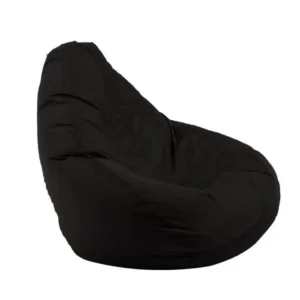Пуф круша, 220л., Nirvana Hobbit - Panama Black, водоустойчив, Перящ се калъф, Пълнеж от Полистиролни перли